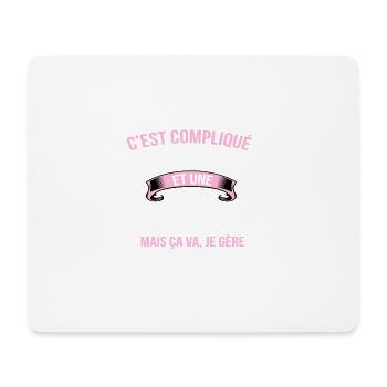 Annick - Tapis de souris (format paysage) - blanc - Devant