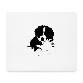 Chien mignon - Tapis de souris (format paysage) - blanc - Devant