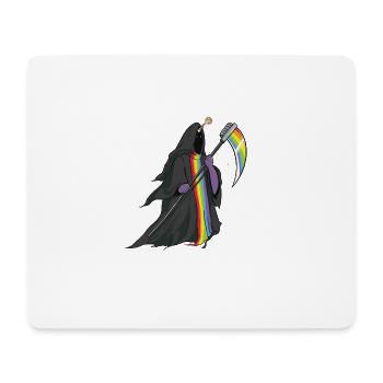 Einhorn Tod Sensenmann lustig Geschenk Weihnachten - Mousepad (Querformat) - Weiß - Vorne