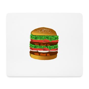 Hamburger - Mousepad (Querformat) - Weiß - Vorne