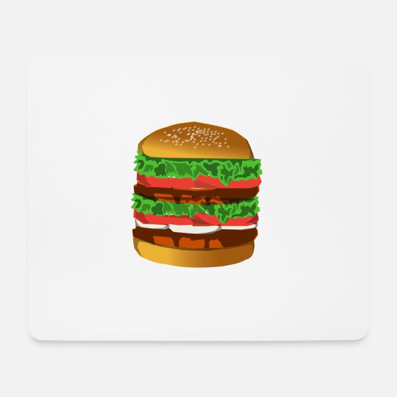 hamburger - Mouse Pad (horizontal) - white