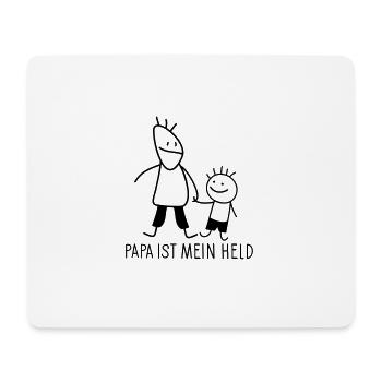 Mein Held - Mousepad (Querformat) - Weiß - Vorne