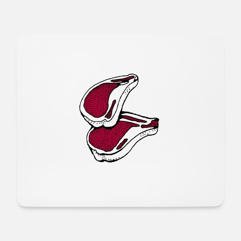meat - Mouse Pad (horizontal) - white