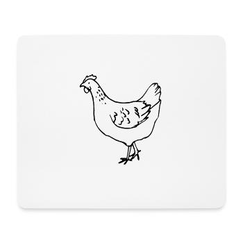 Huhn - Henne - Mousepad (Querformat) - Weiß - Vorne