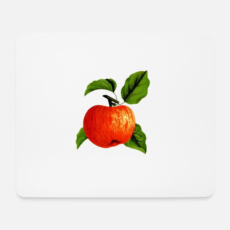 Apple Apfel Veggie Obst Fruits Tree Baum3 - Mousepad (Querformat) - Weiß