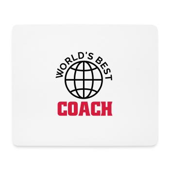 worlds best coach - Tapis de souris (format paysage) - blanc - Devant