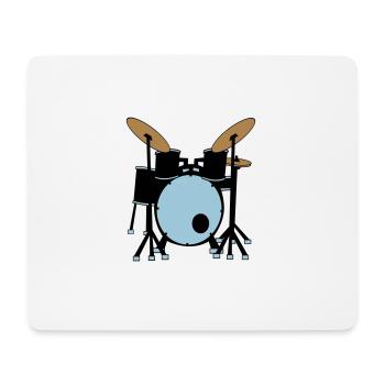 Schlagzeug Instrument Geschenkidee Musik Band - Mousepad (Querformat) - Weiß - Vorne