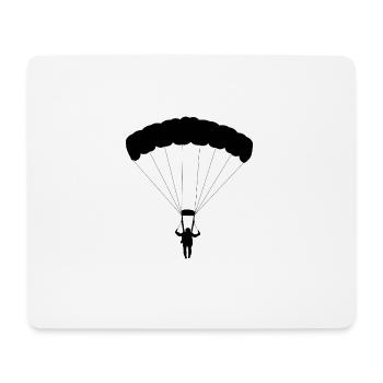 parachute fallschirmspringen parachuting skydiver - Mousepad (Querformat) - Weiß - Vorne