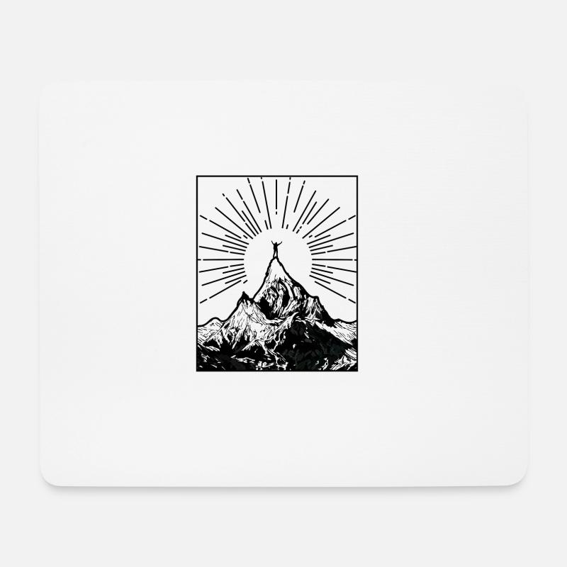 HIKING hiking mountain gift - Mouse Pad (horizontal) - white