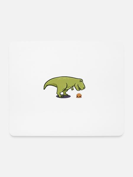Dinosaurier Burger lustig T-Rex Geschenk Geburt - Mousepad (Querformat) - Weiß