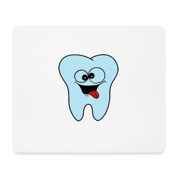 Zahnarztpraxis Logo Zahn - Mousepad (Querformat) - Weiß - Vorne