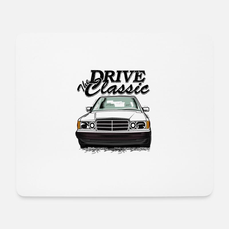 W201 190E drive the classic - Mousepad (Querformat) - Weiß