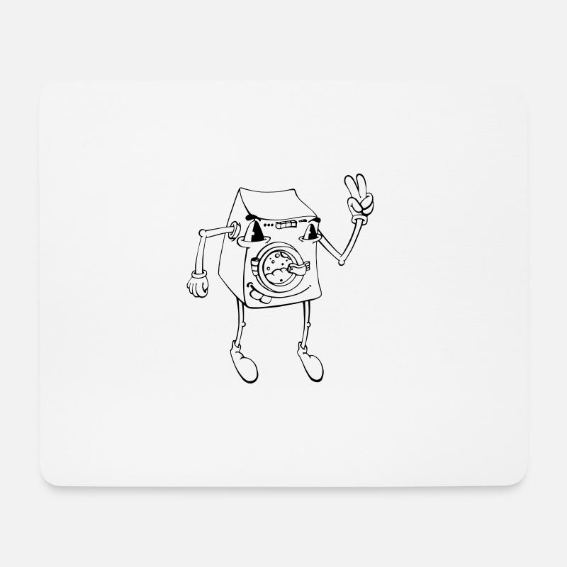 Waschmaschine - Mousepad (Querformat) - Weiß