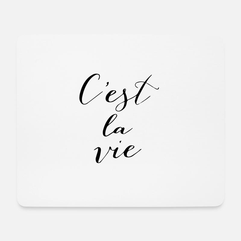 C'est la vie - Mousepad (Querformat) - Weiß