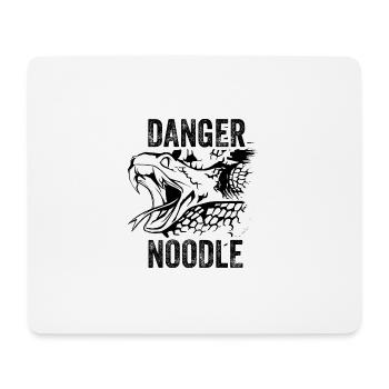 Schlange Danger Noodle Spruch lustig - Mousepad (Querformat) - Weiß - Vorne
