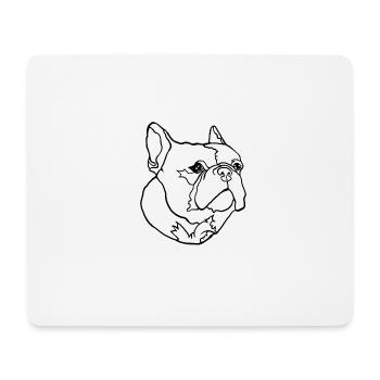 French Bulldog - Mouse Pad (horizontal) - white - Front