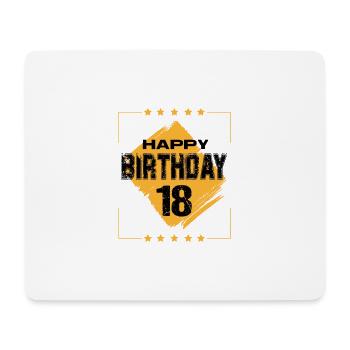 Grunge Happy Birthday 18 Punk Hardrock - Mousepad (Querformat) - Weiß - Vorne