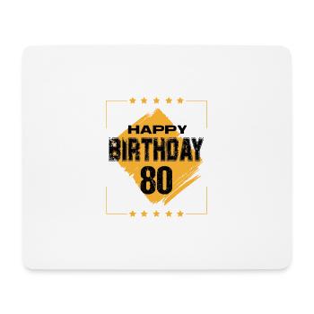 Grunge Happy Birthday 80 Punk Hardrock - Mousepad (Querformat) - Weiß - Vorne
