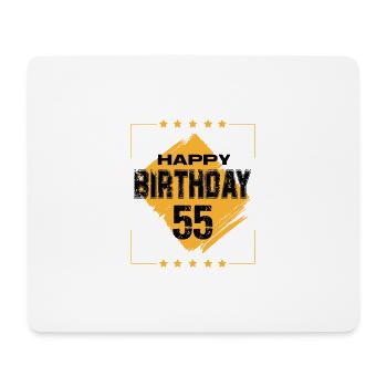 Grunge Happy Birthday 55 Punk Hardrock - Mousepad (Querformat) - Weiß - Vorne