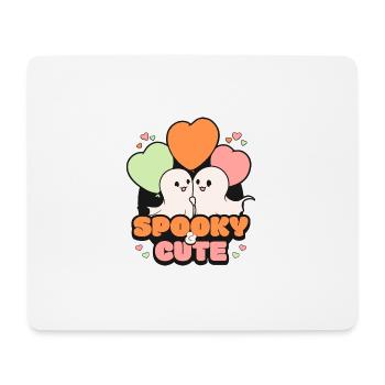 Spooky October Cute Halloween Ghost - Mouse Pad (horizontal) - white - Front