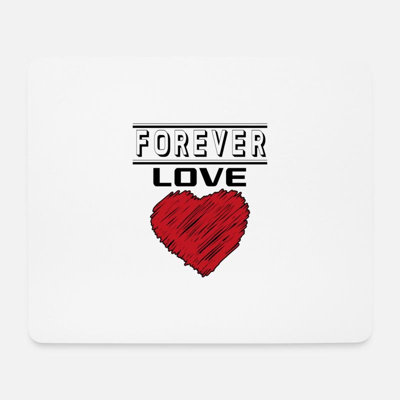 Liebe Forever I Love You Herz Hearts Wahre Liebe - Mousepad (Querformat) - Weiß