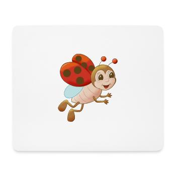 niedlicher Comic Marienkäfer - Mousepad (Querformat) - Weiß - Vorne