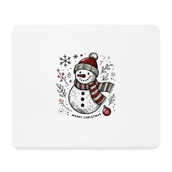 Sketchy Snowman - Mousepad (Querformat) - Weiß - Vorne