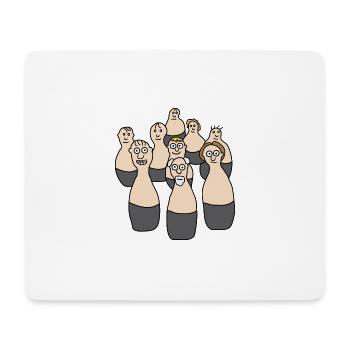 Bowling - Mouse Pad (horizontal) - white - Front