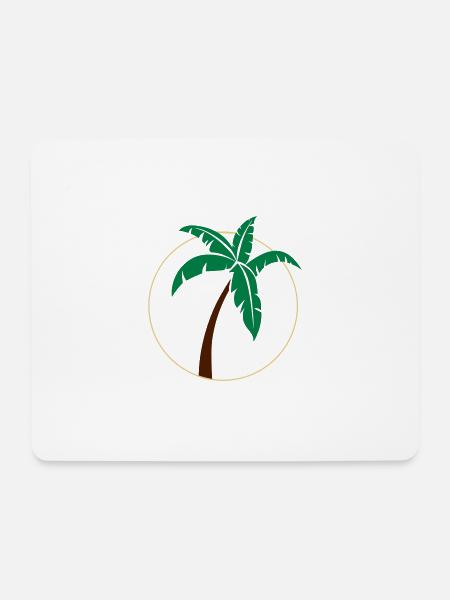 Palme 2 - Mousepad (Querformat) - Weiß