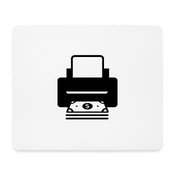 Geld drucken und Geld verdienen - Mousepad (Querformat) - Weiß - Vorne