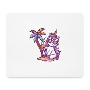 Einhorn Sommer Urlaub - Mousepad (Querformat) - Weiß - Vorne
