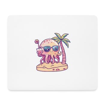 Jellyfish Summer Vacation - Mouse Pad (horizontal) - white - Front