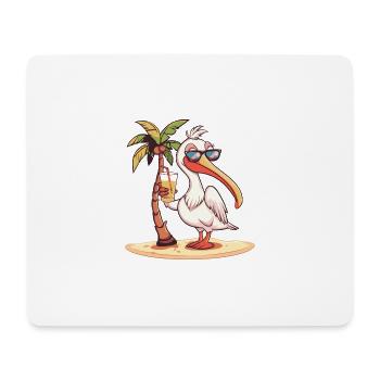 Pelikan Vogel Sommer Urlaub - Mousepad (Querformat) - Weiß - Vorne