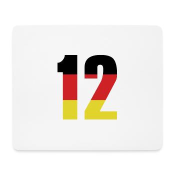Maillot 12 numéros Allemagne - Tapis de souris (format paysage) - blanc - Devant