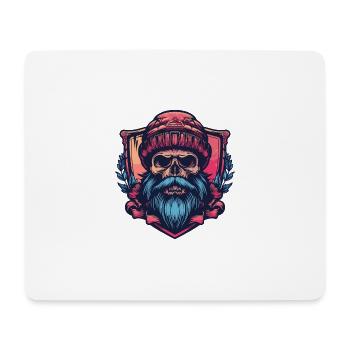 Lumberjack Skull - Mouse Pad (horizontal) - white - Front