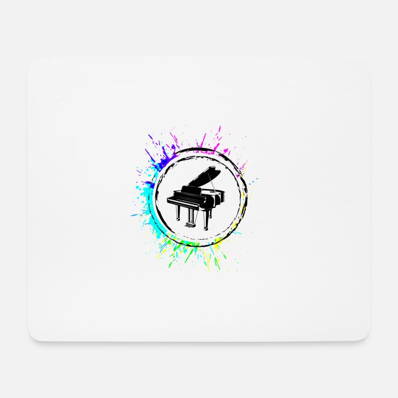 Klavier musik - Mousepad (Querformat) - Weiß