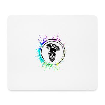 Koch skull icon - Mouse Pad (horizontal) - white - Front