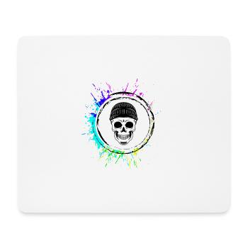 Totenkopf kopf icon - Mousepad (Querformat) - Weiß - Vorne