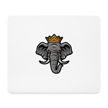 Elephant Head Crown - Mouse Pad (horizontal) - white - Front