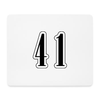 41 Zahl symbol - Mousepad (Querformat) - Weiß - Vorne
