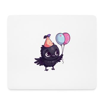 Bande dessinée d’anniversaire Raven Crow - Tapis de souris (format paysage) - blanc - Devant