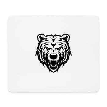 Tête de grizzli - Tapis de souris (format paysage) - blanc - Devant