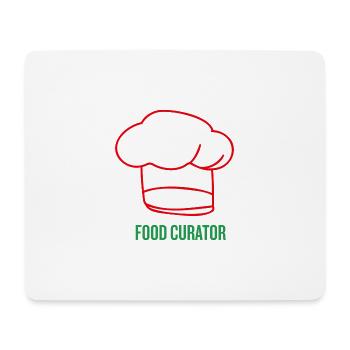 Motif de chef avec toque de chef - Tapis de souris (format paysage) - blanc - Devant