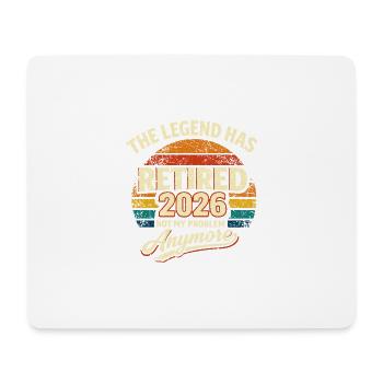 The Legend Retires 2026 - Humor - Mouse Pad (horizontal) - white - Front
