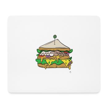 Sandwich de pieds - Tapis de souris (format paysage) - blanc - Devant