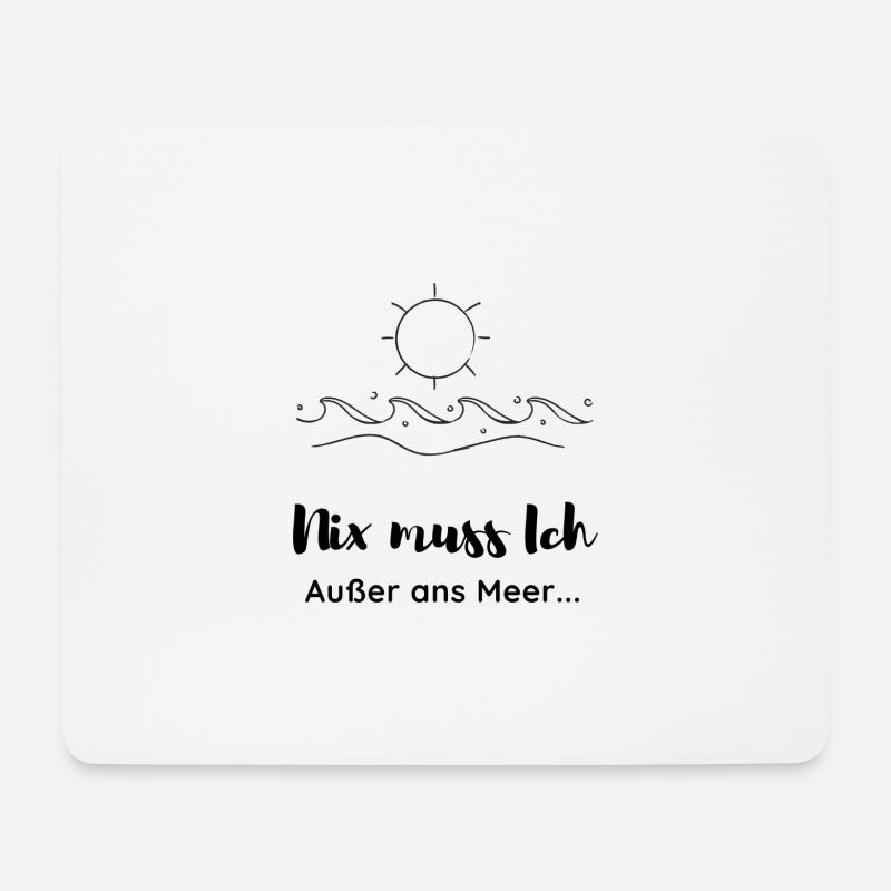 Meer - Mousepad (Querformat) - Weiß