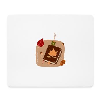 Autumn Books - Mouse Pad (horizontal) - white - Front