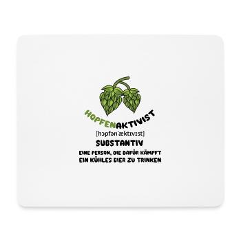Hopfenaktivist Eine Person die für ihr kühles Bier - Mousepad (Querformat) - Weiß - Vorne