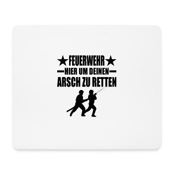 Feuerwehr - Mousepad (Querformat) - Weiß - Vorne