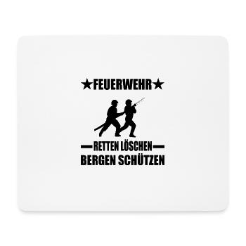 Feuerwehr - Mousepad (Querformat) - Weiß - Vorne